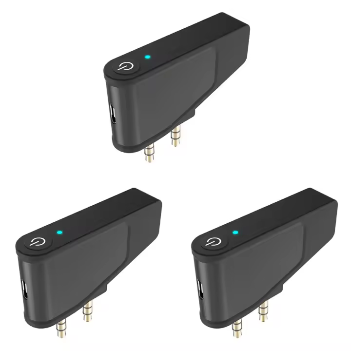 Adaptador de vuelo A2DP con Bluetooth 5,3, transmisor para auriculares inalámbricos con cancelación de ruido, Aonic 40 50, 3 uds. - 1