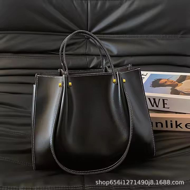 Nuevo Bolso de mano suave para mujer, bolso de hombro sencillo y grande para ir al trabajo - 1