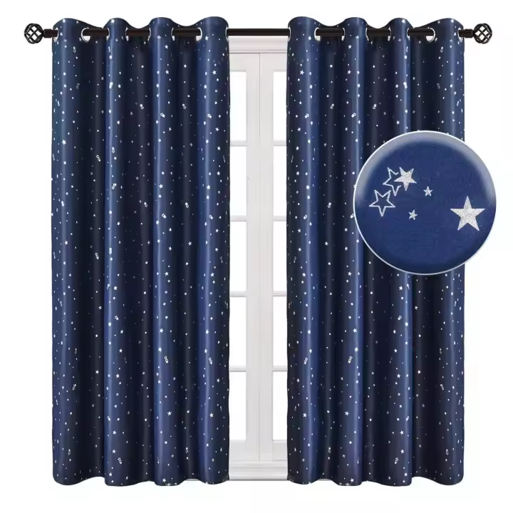 Cortinas opacas de estrellas, 2 piezas - 1