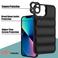 Funda de lujo para teléfono con chaqueta de plumón para iPhone 15 14 13 12 11 Pro XS Max XS XR 7 8 Plus, funda acolchada de silicona suave a prueba de golpes - details 4