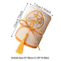 Toalla con borlas bordadas de alta absorción, toalla facial gruesa de estilo chino, Toalla de baño de regalo de boda respetuosa con la piel para niños/adultos - details 0