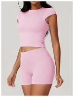 Camiseta deportiva de manga corta para mujer, Top ajustado de secado rápido, ropa informal para correr y Yoga - details 12
