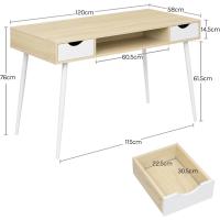 Compartimento Abierto, Mesa de Oficina, Marco de Acero, Madera, Roble, TSG19hei - details 1