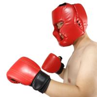 Casco de boxeo cubierto, equipo de entrenamiento de boxeo para adultos y niños, casco de entrenamiento de boxeo ligero y resistente al desgaste. - details 5