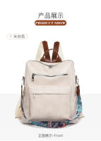 Mochila retro de cuero PU para mujer, bolso de hombro antirrobo, mochila de viaje de ocio, bolso para portátil de gran capacidad - details 23