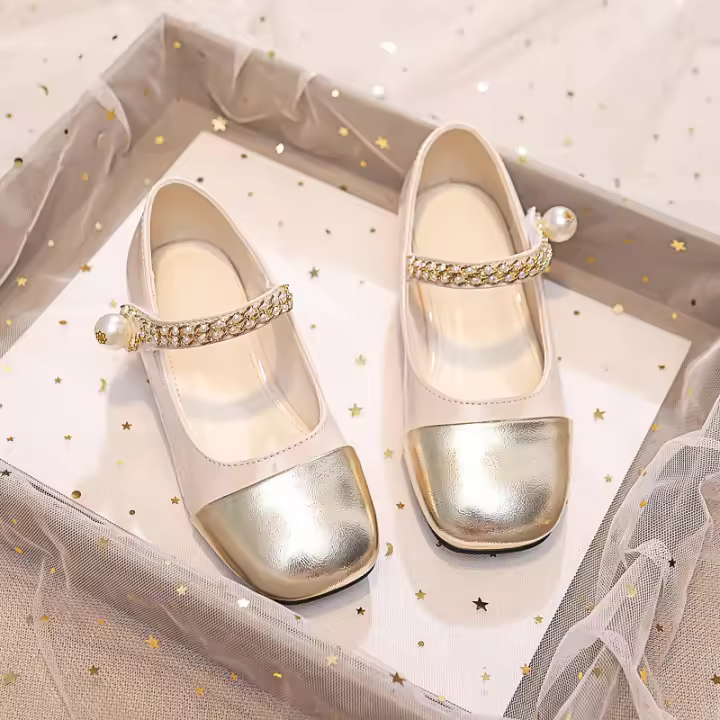 Nuevo negro tacón grueso francés Mary Jane boca ligera cabeza redonda versátil retro pequeños zapatos de cuero - 1