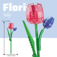 Children's puzzle small particle assembly block toy simulation bouquet gift sunflower rose eternal simulation flower - details 7