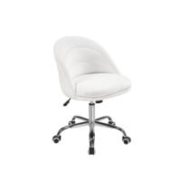 Silla de Oficina Silla de Escritorio Silla Giratoria de Cuero PU Silla Ergonómica Silla Sin Reposabrazo Silla con Ruedas Capacidad 136 KG Negro - details 7