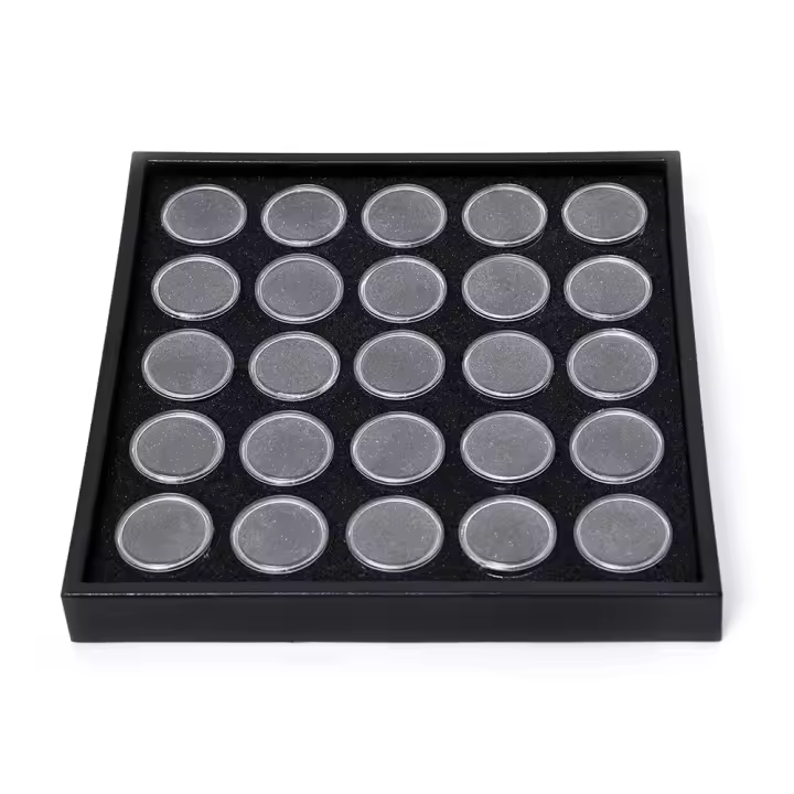 KADS 25pcs Caja de Exhibición de Arte de Uñas con Tapa Herramienta de Almacenamiento de Manicura para Salón de Uñas o Uso Personal - 1