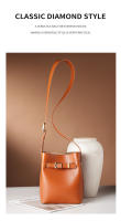 Bolso de hombro vintage de cuero genuino para mujeres, bolso tipo cubo de alta gama, bolso cruzado de piel de vaca de capa superior, bolso cruzado para mujeres - details 7
