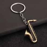 Mini juguetes de tendencia, Mini llavero de instrumentos, llavero de Metal de aleación de Zinc, saxofón, tres tipos, accesorios colgantes para coche - details 15