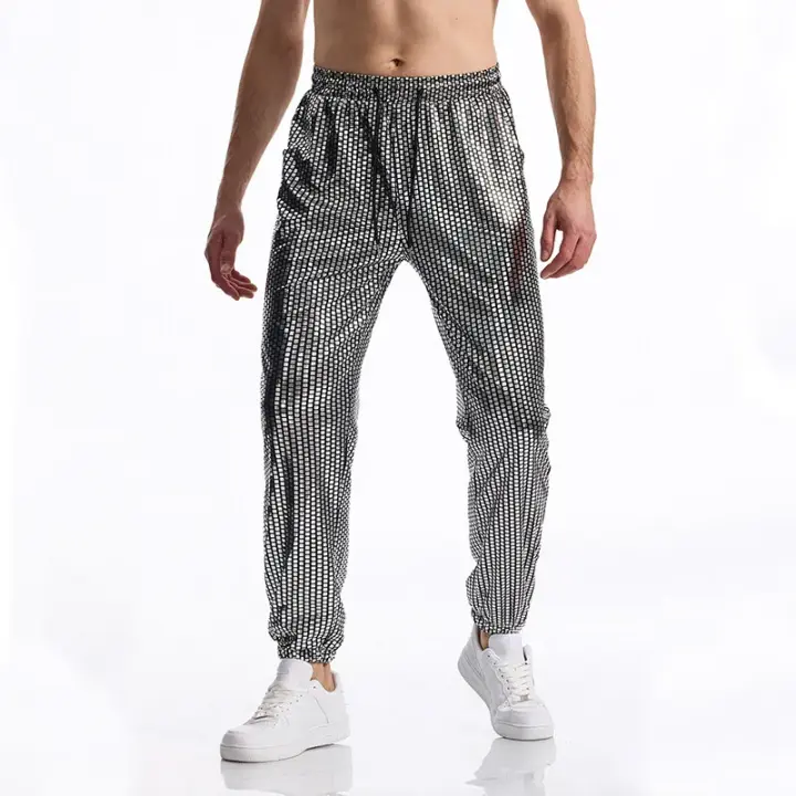 Pantalón Casual para Hombres Moda Harajuku, Estampado a Calor, Estilo Hip Hop, Fiesta de Baile Disco, Ropa de Calle - 1