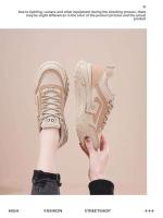 2025 primavera nueva moda urbana Ins estilo coreano Casual blanco de suela gruesa papá estudiante correr zapatos deportivos con cordones - details 8