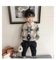 2024 Otoño e Invierno nueva moda para niños lindo Polo de cuello alto manga larga estampado suelto cómodo Casual versátil Top - details 16