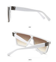 Toyear-gafas de sol cuadradas para hombre y mujer, lentes de sol de marca de diseñador de lujo, a la moda, Estilo Vintage, montura grande, parte superior plana, UV400 - details 12