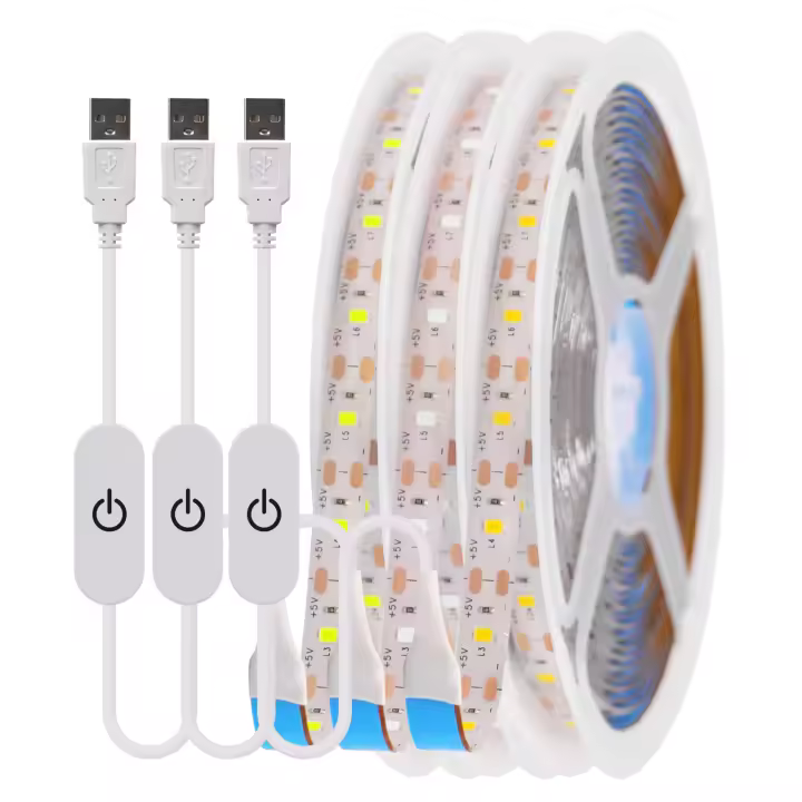 GAHADA Luces de Tira LED Modernas 60LEDs/m Impermeables Regulables Iluminación de Gabinete de Cocina Blanco Cálido Azul - 1