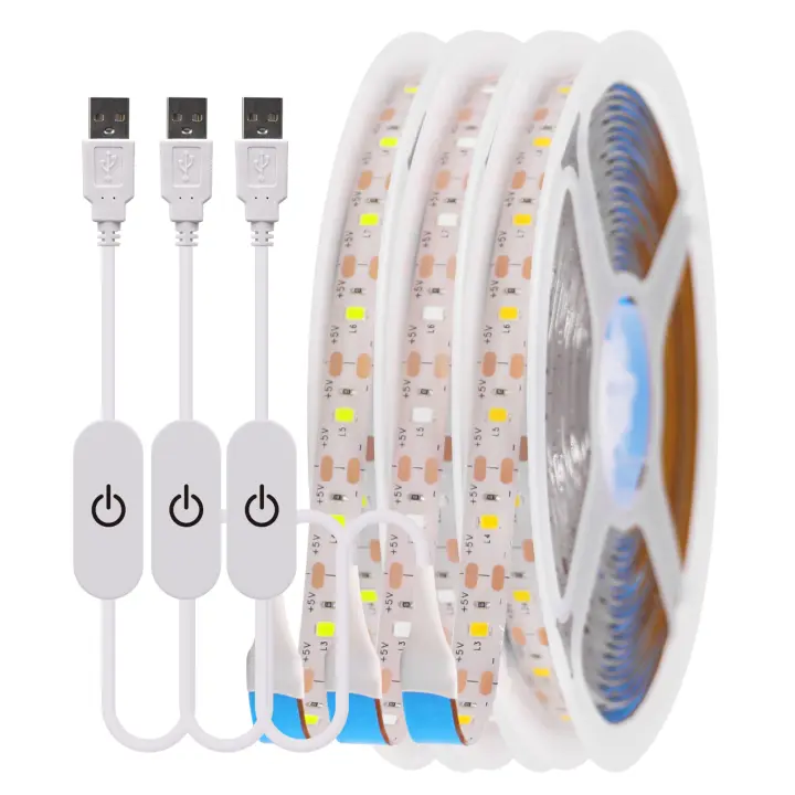 GAHADA Luces de Tira LED Modernas 60LEDs/m Impermeables Regulables Iluminación de Gabinete de Cocina Blanco Cálido Azul - 1