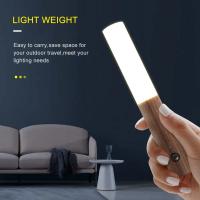 Luz LED de noche pequeña de inducción de cuerpo humano, carga USB, pasillo, armario, imitación de madera, arte - details 9