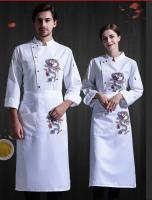 C044 Ropa de Chef para cocina de restaurante, uniforme de trabajo de Chef, chaqueta de Chef múltiple, uniforme de Chef de Sushi bordado - details 3