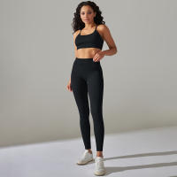 Hamidou-Conjunto de ropa deportiva de dos piezas para mujer, Leggings de cintura alta para gimnasio, Top corto, trajes deportivos de Fitness, ropa deportiva con lavado ácido - details 35