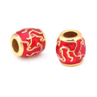 Pulseras de Brass Dorado Mate 4PCS Grande Agujero Abalorios para Hacer Joyas DIY - details 4