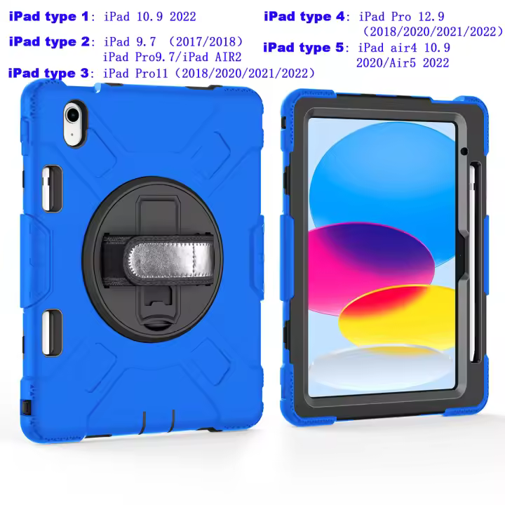 Funda para iPad de 10,9 pulgadas, cubierta protectora resistente a prueba de golpes con soporte incorporado, con funda para lápiz, 2022 - 1