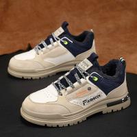 Terciopelo superior de piel caliente top bajo plataforma deportiva aumento de altura retro patchwork color cordones zapatos casuales para hombre - details 3