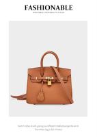 Bolso de hombro de cuero para mujer, bolso Kelly, Lychee Platinum, versátil, regalo para niñas, accesorios para atuendo, moda - details 18