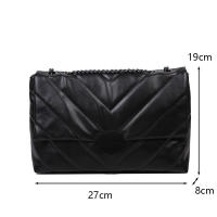 Bolso cruzado de cuero PU con hilo de bordado para mujer, bolso de cadena para hombro, bolso de mujer de marca de gran capacidad - details 32