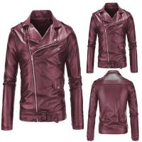 Abrigo de cuero de Pu para motocicleta, abrigo de cuero de Pu para motocicleta, versión coreana, ajustado, tendencia, hombres jóvenes y guapos, informal, con cuello levantado, Otoño e Invierno - details 10