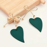 Delysia King - Pendientes hermosos de estilo simple en forma de corazón para mujer, lazo para niña, exquisito colgante para fiesta de cumpleaños - details 3