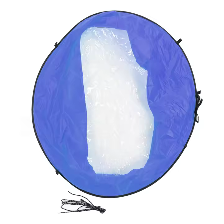 Vela de viento plegable para barco de Kayak, EVA, radiación UV reducida, vela de paleta de viento portátil para deportes al aire libre, azul - 1