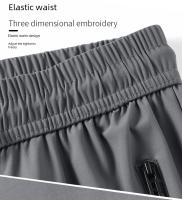 Pantalones de Seda Helada de Verano para Hombre Ropa de Trabajo de Estilo Holgado - details 8