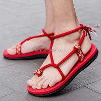 Sandalias de verano para hombre tejidas japonesas romanas de alta calidad 2025 con cuerda, diseñador de moda informal, precio bajo - details 3