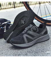 Professional MTB Cycling Shoes Men Flat Leather Breathable Dual Use Leisure Outdoor Self-locking Mountain Bicycle Sneakers - details 14
