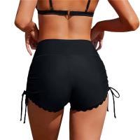 Bañadores para mujer Pantalones cortos de cintura alta con cordón lateral Diseño ondulado elástico - details 1