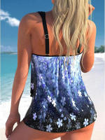 Conjunto de Bikini de cintura alta para mujer, de 2 piezas traje de baño, estampado Sexy, ropa de playa - details 5