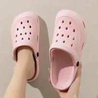 Zapatillas de playa para mujer, calzado para jardín al aire libre de verano para hombre, sandalias ligeras de EVA, chanclas suaves e informales antideslizantes - details 13