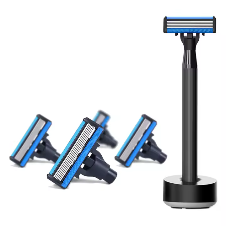 Recargas de cuchilla de afeitar de 5 capas para hombre, maquinilla de afeitar Manual Premium para padre, cumpleaños, Acción de Gracias - 1