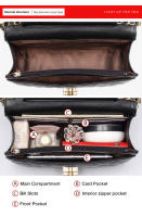 FOXER-Bolso cruzado de cuero dividido para mujer, bandolera de hombro con solapa, a la moda - details 9