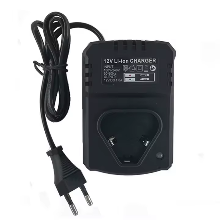 Cargador de taladro eléctrico, cargador de batería de litio de 12V, cargador de iones de litio de 110-240V para taladro de litio/llave eléctrica, enchufe de la UE - 1