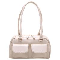 Bolso de mano de moda informal de cuero de PU vintage con diseño de doble bolsillo para mujer - details 7