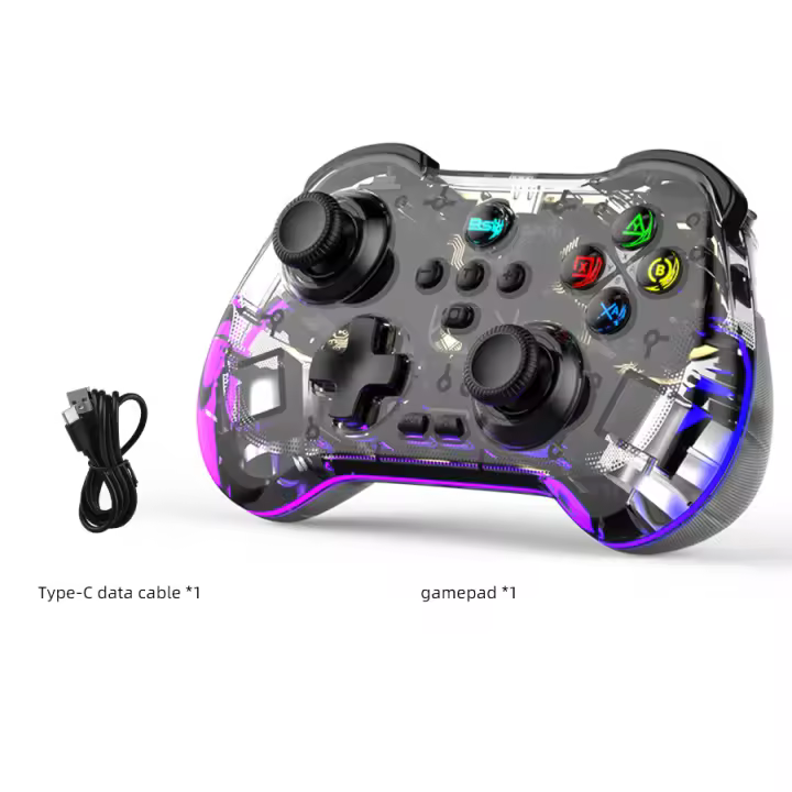 Mini PC Mando Comaptible NS SWITCH Android ios Gamepad RGB Control Joystick con disparador de efecto Hall Giroscópico - 1