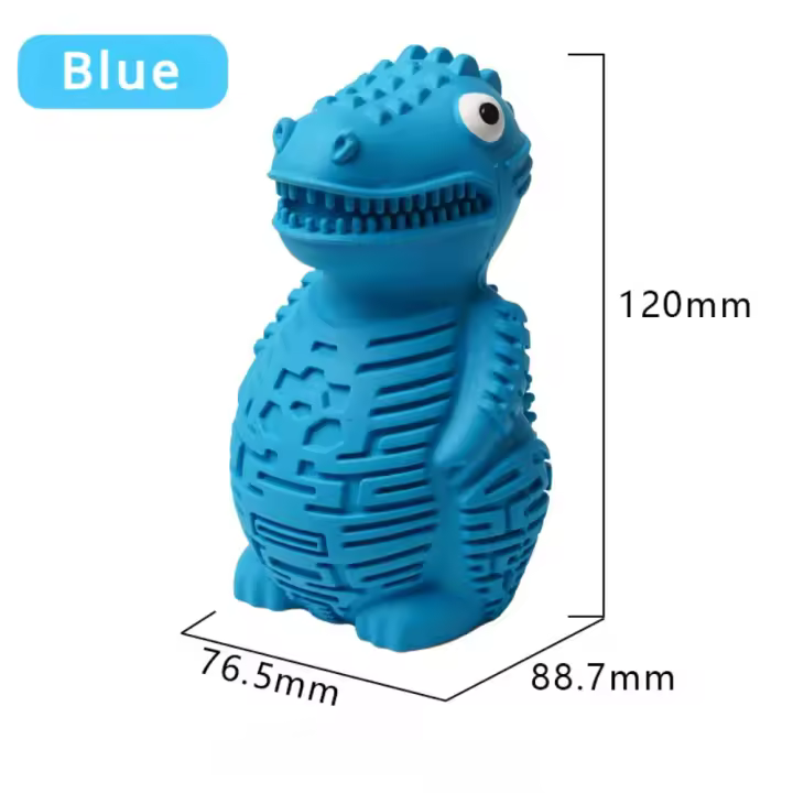 Juguetes de goma para mascotas, juguetes de dentición para lamer, rompecabezas multifuncional resistente a las mordeduras, pelota para perros - 1