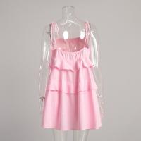 Nuevo Vestido De Tirantes De Moda 2025 Vestido Halter Corto De Múltiples Capas De Verano - details 4