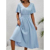 Vestido casual con cuello en V y lunares de Temu, nuevo de 2024 - details 18