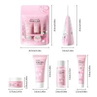 Sakura-Conjuntos y kits para el cuidado de la piel con suero limpiador, crema para ojos, crema con esencia, productos de belleza para mujeres, juegos de regalo, Kit de viaje de rutina - details 16