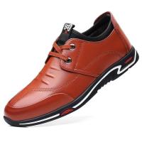 Zapatos de hombre casuales de cuero de negocios de moda con cordones versátiles y transpirables nuevos de primavera 2025. - details 1