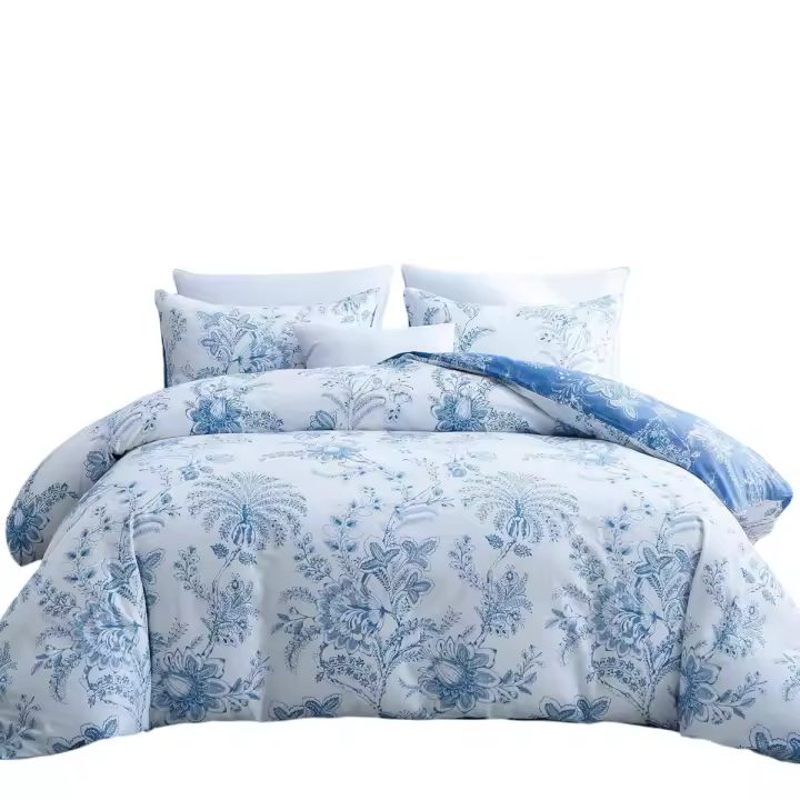 Funda de Almohada Nórdica de 3 Piezas Edredón de Flores con 2 Fundas de Almohada 50X75CM - 1