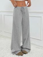 Pantalones de Algodón con Rayas para Mujer Cintura Elástica, Talla Única, Novedad de Otoño - details 10
